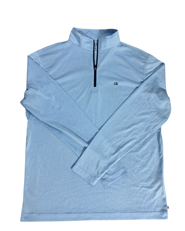 Calvin Klein Golf Light Blue 1/4 Zip Pullover - M