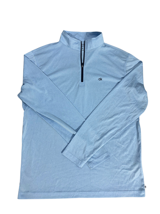 Calvin Klein Golf Light Blue 1/4 Zip Pullover - M