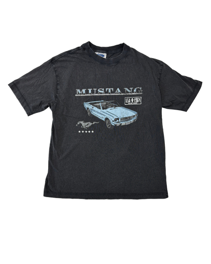 Cotton On x Ford Mustang 1964 Graphic Boxy Washed Black T-Shirt - M