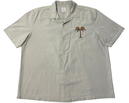 NEXT Textured Palm Tree Embroidered Short Sleeve Shirt