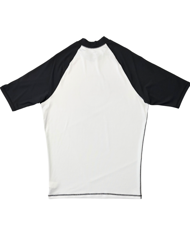 Quiksilver Red Logo Black & White Surf Rash Guard T-Shirt