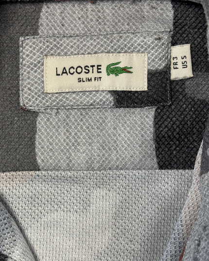 Lacoste Slim Fit Grey & Rust Camo Pattern Polo Shirt