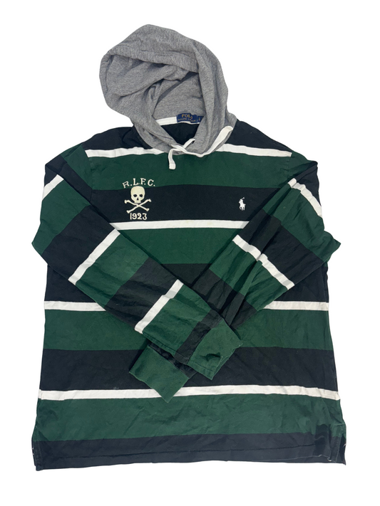 Ralph Lauren Skull Rugby Hoodie - L