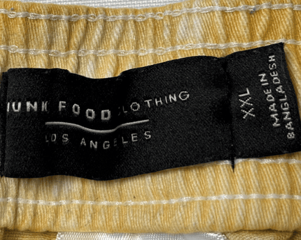 Junk Food Clothing Tie-Dye Yellow Grey Shorts