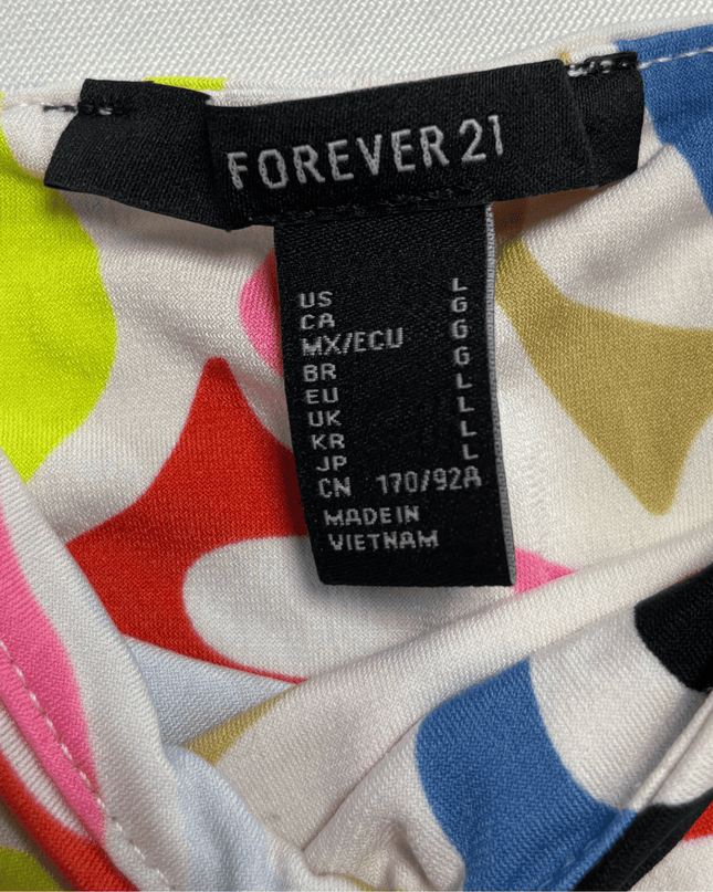 Forever 21 Abstract Multi-Color Marble Print Maxi Dress