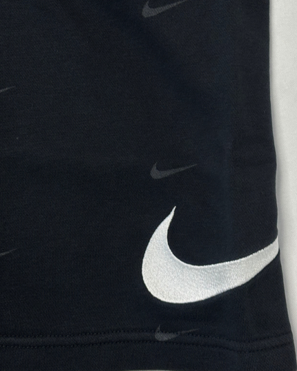 Nike Sportswear Black All-Over Swoosh Fleece Shorts