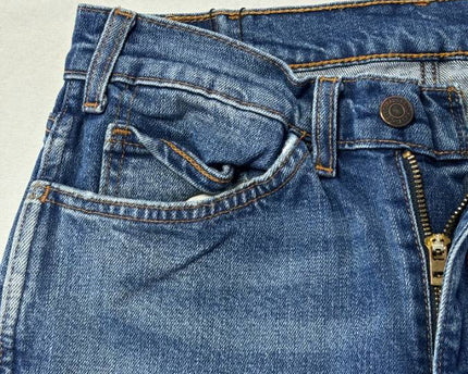 Levi's 505 C Orange Tab Distressed Denim Cutoff Shorts