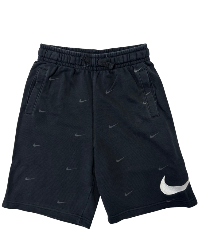 Nike Sportswear Black All-Over Swoosh Fleece Shorts