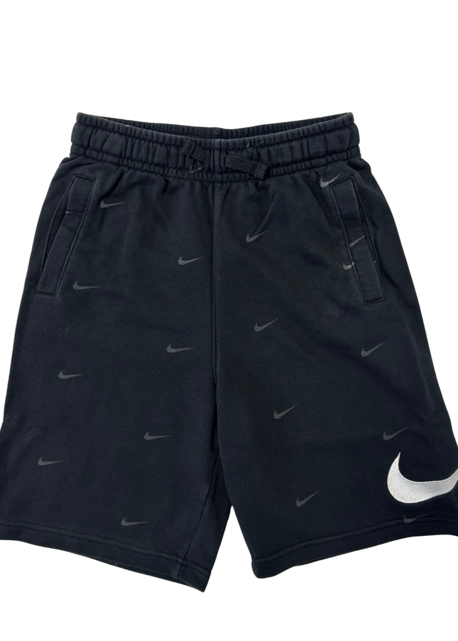 Nike Sportswear Black All-Over Swoosh Fleece Shorts
