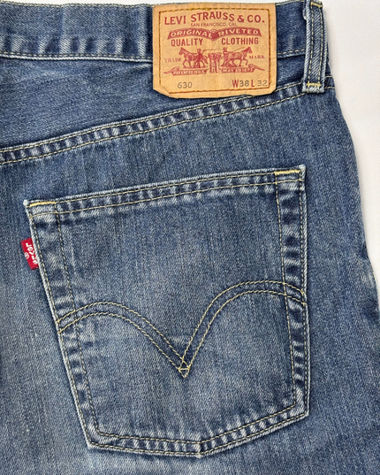 Levi's 630 Straight Leg Vintage Medium Wash Denim Jeans
