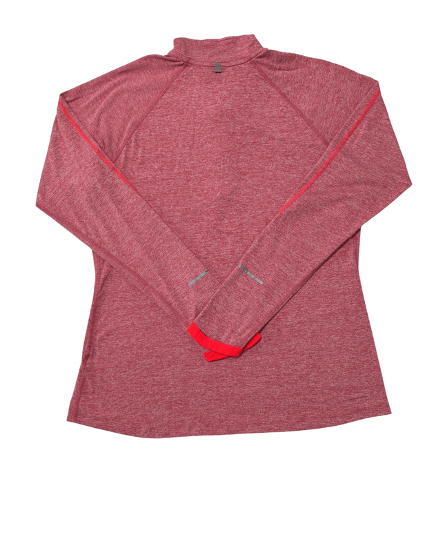 Nike Red Heather Dri-FIT Running 1/4 Zip Pullover