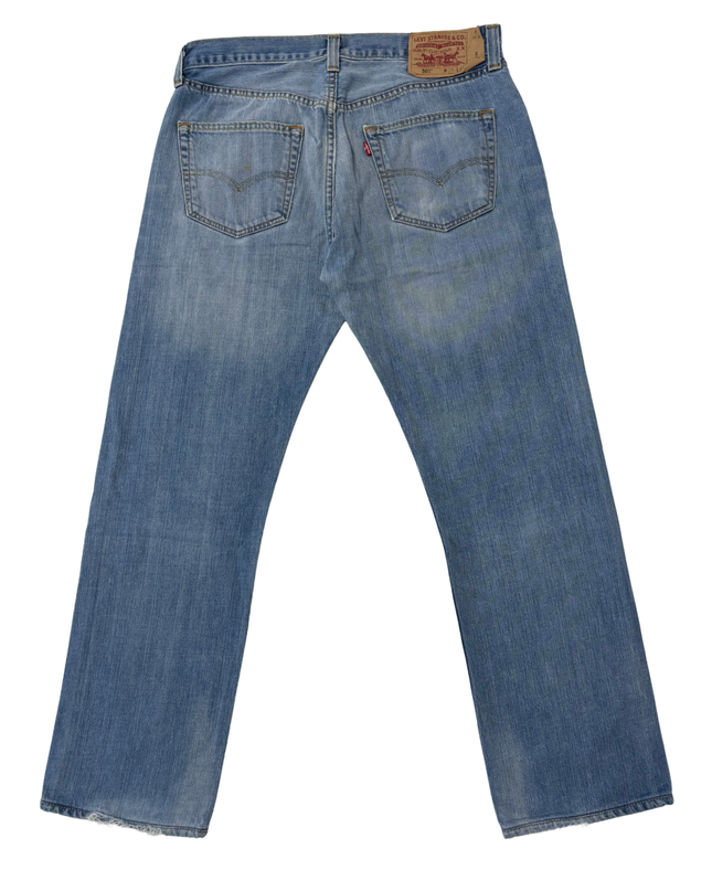 Levi’s 501 Light Wash Button-Fly Straight Fit Denim Jeans