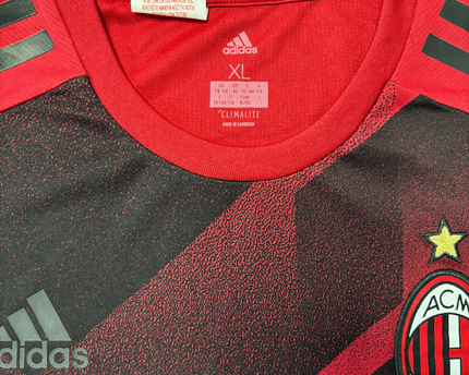 Adidas AC Milan Red & Black Climalite Training Jersey - M