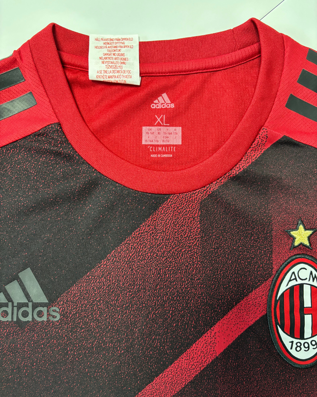 Adidas AC Milan Red & Black Climalite Training Jersey - M