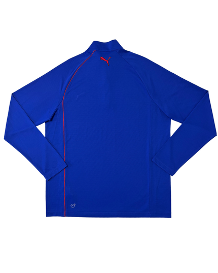 Puma Sportlifestyle Blue & Red Quarter-Zip Training Top