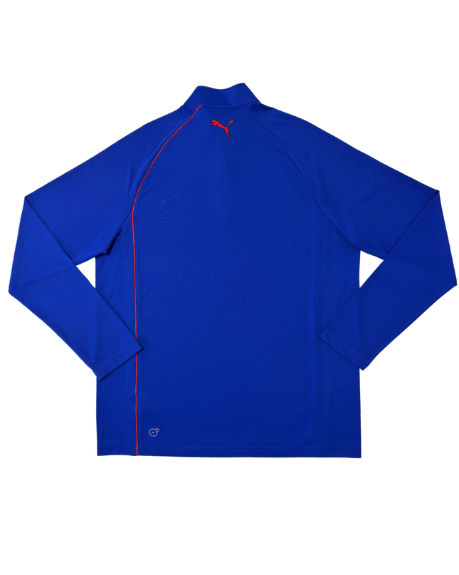 Puma Sportlifestyle Blue & Red Quarter-Zip Training Top