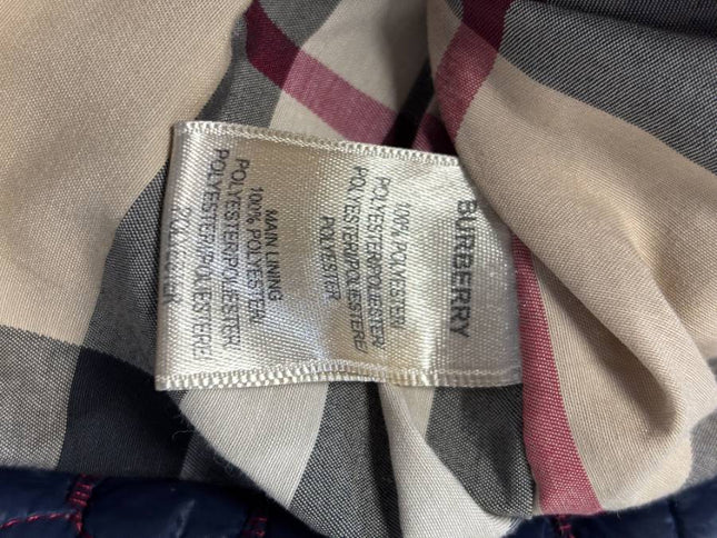 Burberry Brit Navy Blue Quilted Zip-Up Jacket