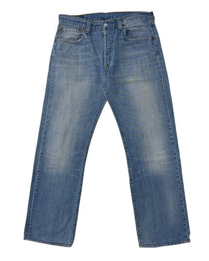 Levi’s 501 Light Wash Button-Fly Straight Fit Denim Jeans
