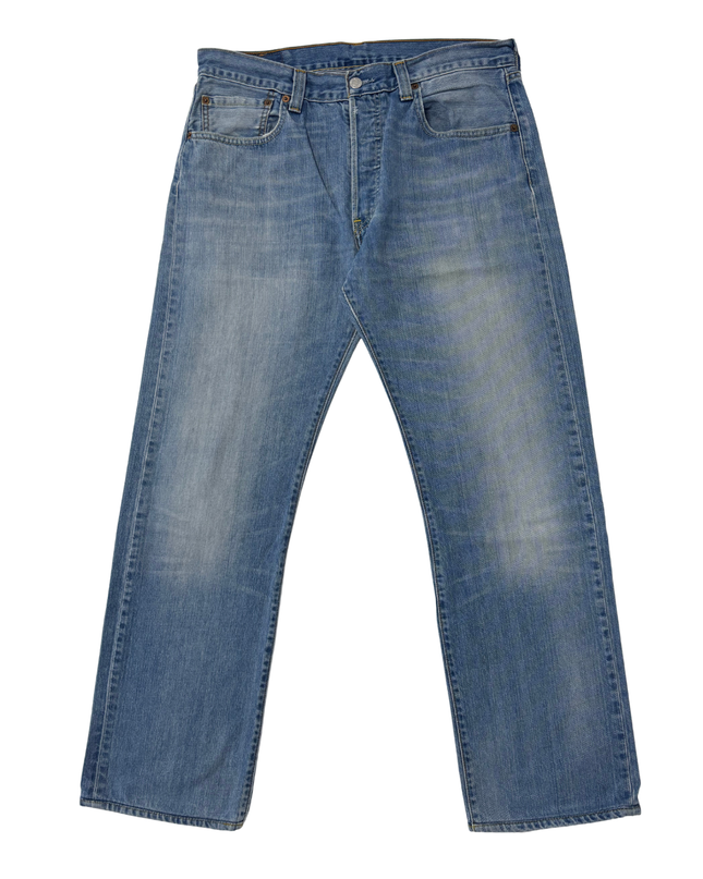 Levi’s 501 Light Wash Button-Fly Straight Fit Denim Jeans