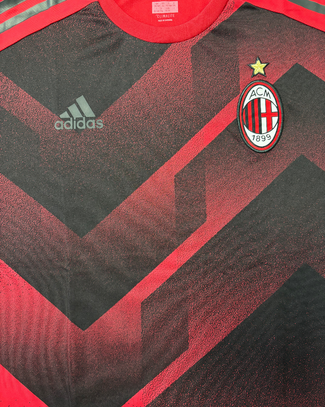 Adidas AC Milan Red & Black Climalite Training Jersey - M