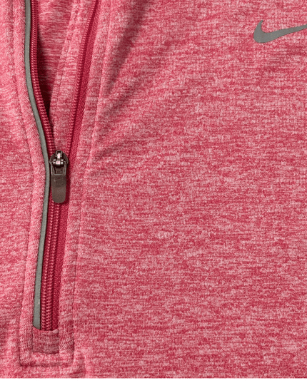 Nike Red Heather Dri-FIT Running 1/4 Zip Pullover