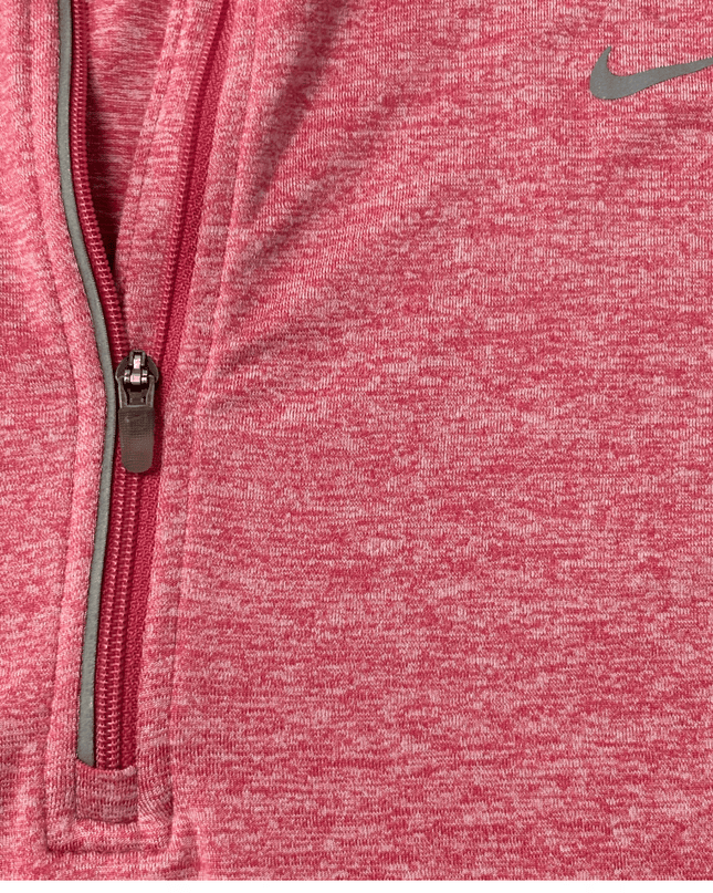 Nike Red Heather Dri-FIT Running 1/4 Zip Pullover