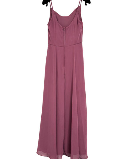DB Studio Celebrate Dusty Rose Cowl Neck Spaghetti Straps Maxi Dress