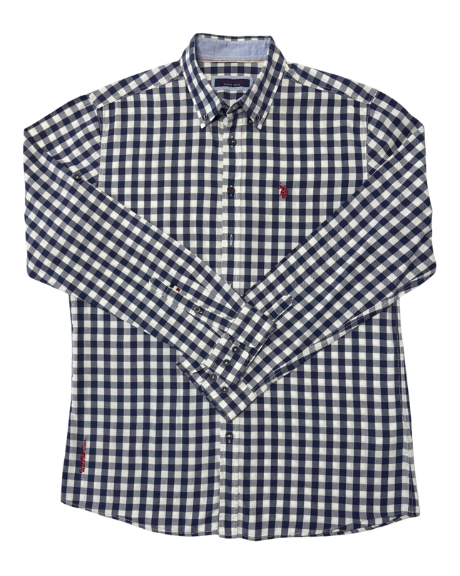 U.S. Polo Assn. Navy Gingham Check Button-Down Shirt