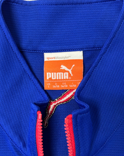 Puma Sportlifestyle Blue & Red Quarter-Zip Training Top