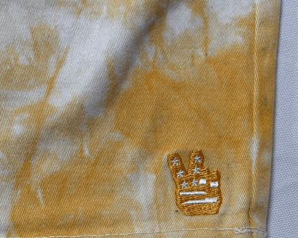 Junk Food Clothing Tie-Dye Yellow Grey Shorts