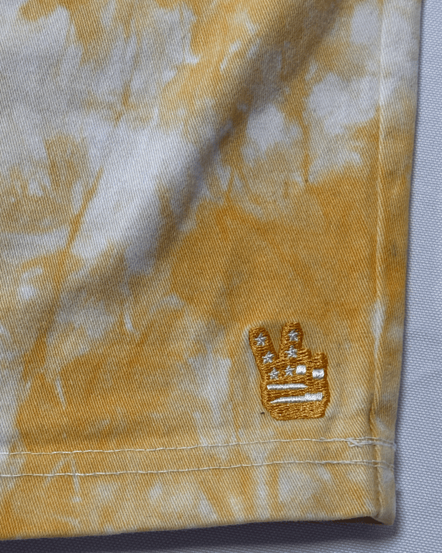 Junk Food Clothing Tie-Dye Yellow Grey Shorts