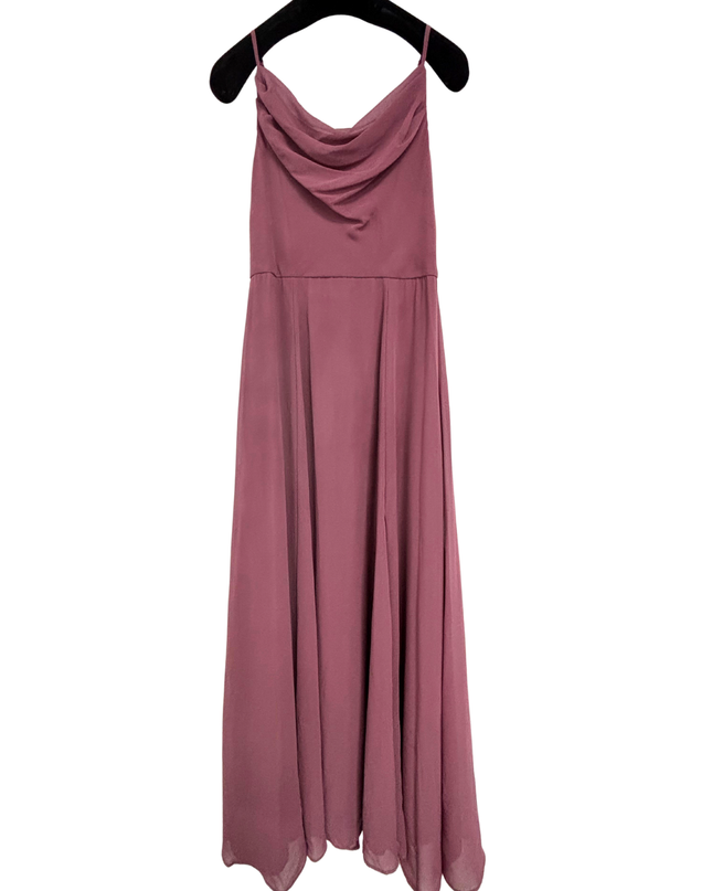 DB Studio Celebrate Dusty Rose Cowl Neck Spaghetti Straps Maxi Dress