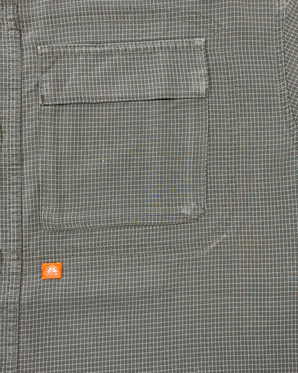 Nike ACG Outdoor Grid Check Utility Olive Green Shirt - XL