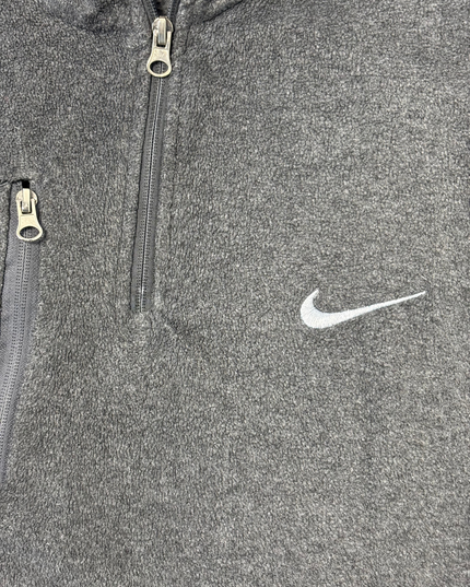 Nike Gray Fleece Quarter-Zip Pullover Sweatshirt
