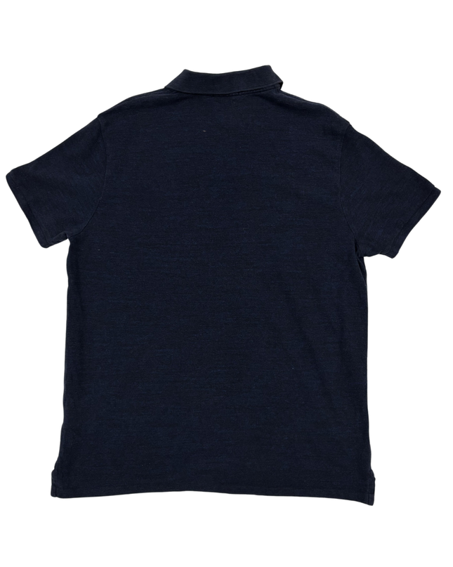 Ralph Lauren Custom Slim Fit Navy Blue Piqué Polo Shirt - L