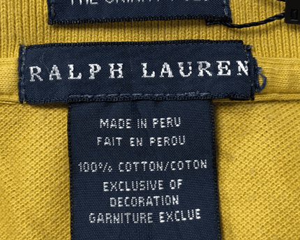 Ralph Lauren Skinny Fit Mustard Yellow Piqué Polo Shirt
