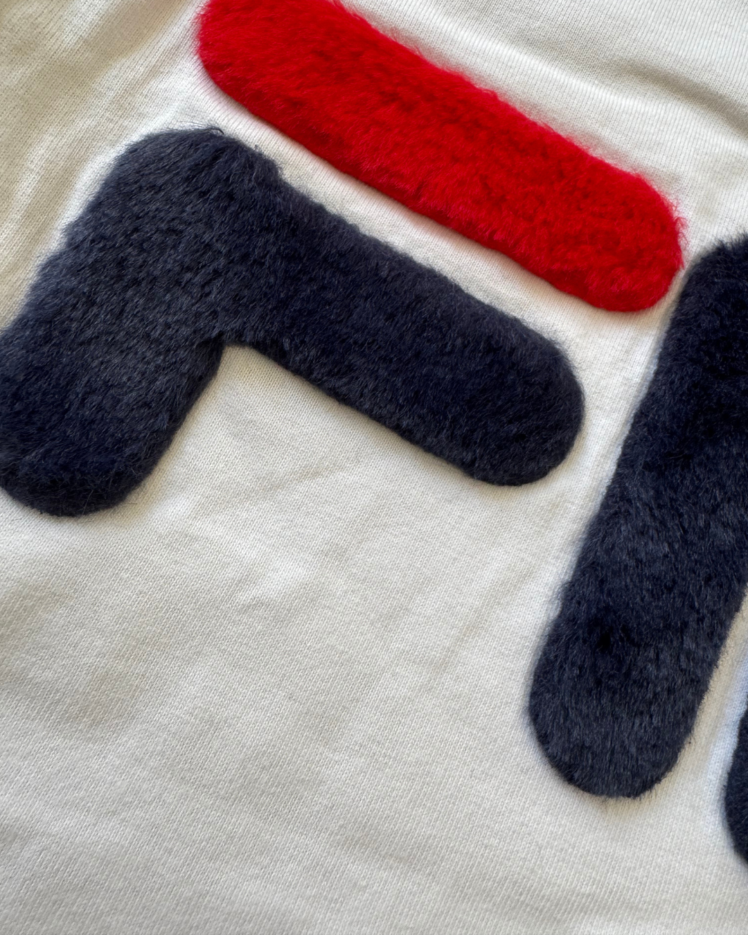 FILA Stitched Spellout Logo White TShirt - XS