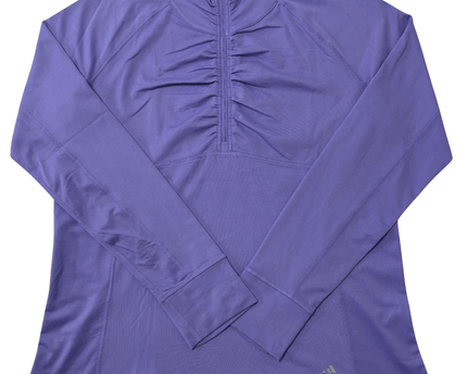 Adidas Climalite Lavender Quarter-Zip Performance Top