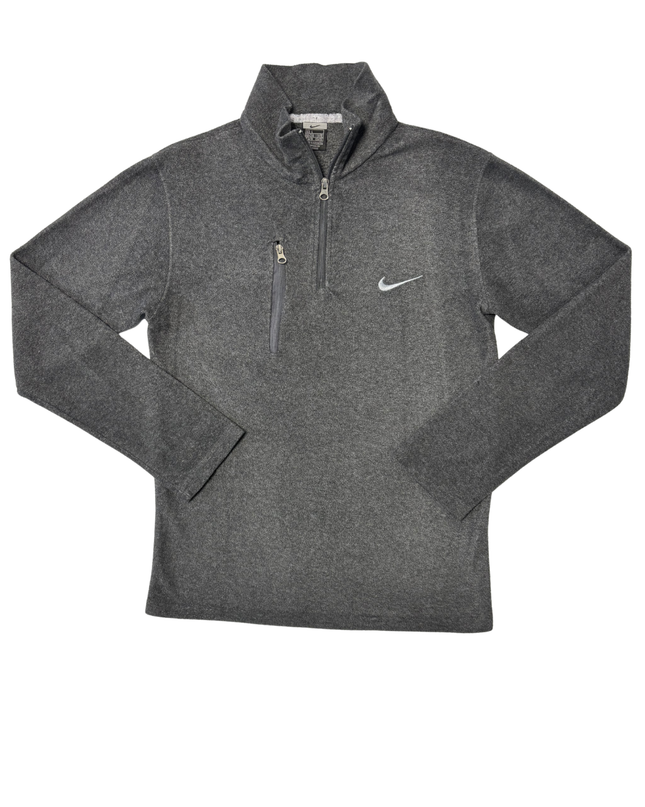 Nike Gray Fleece Quarter-Zip Pullover Sweatshirt