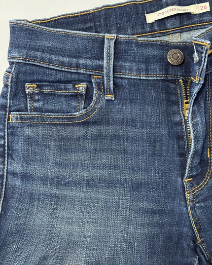 Levi’s 710 Super Skinny Dark Blue Stretch Denim Jeans