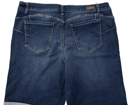 Juicy Couture Classic Blue Cuffed Denim Bermuda Shorts