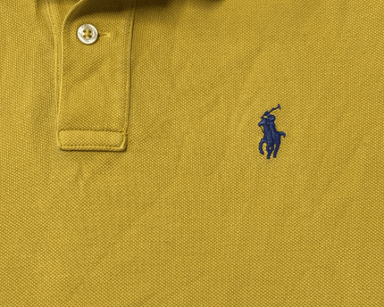 Ralph Lauren Skinny Fit Mustard Yellow Piqué Polo Shirt