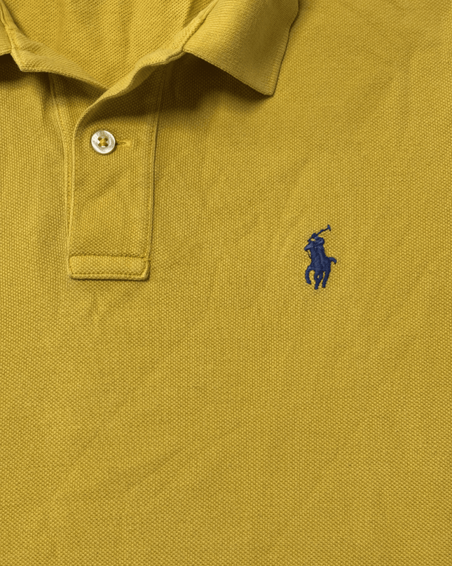 Ralph Lauren Skinny Fit Mustard Yellow Piqué Polo Shirt