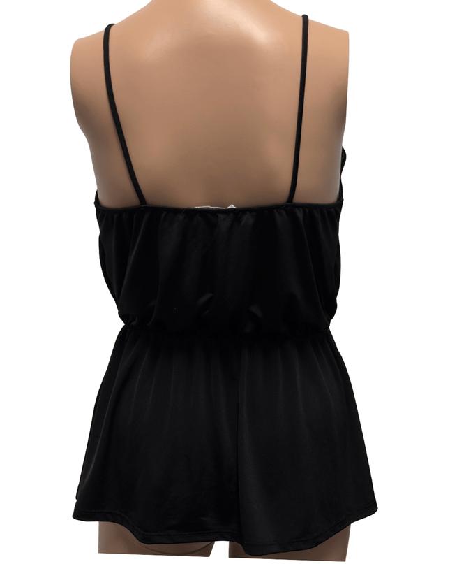 Mikey & Joey Classic Black Sleeveless Wrap Romper