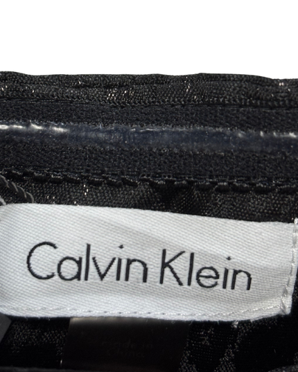 Calvin Klein Off-Shoulder Black Jacquard Leopard Print Cocktail Dress