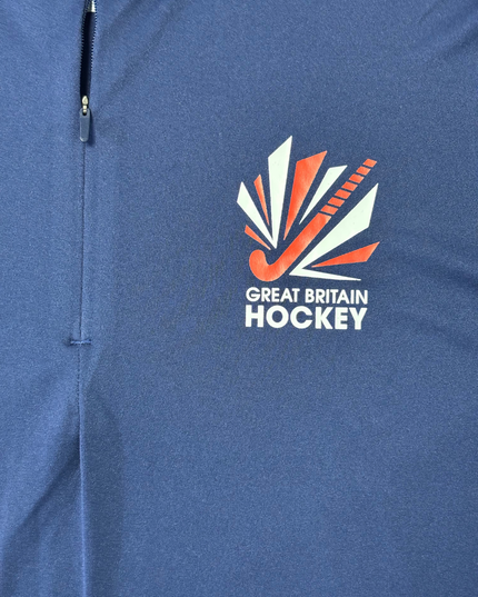 Adidas AEROREADY Great Britain Hockey Navy Quarter-Zip Training Top