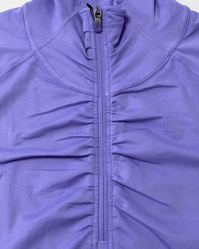 Adidas Climalite Lavender Quarter-Zip Performance Top