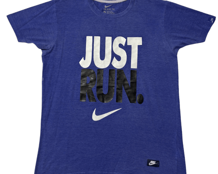 Nike Just Run Athletic Heather Blue Running T-Shirt
