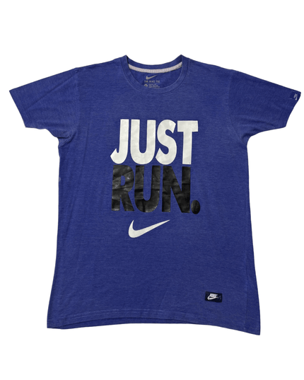 Nike Just Run Athletic Heather Blue Running T-Shirt