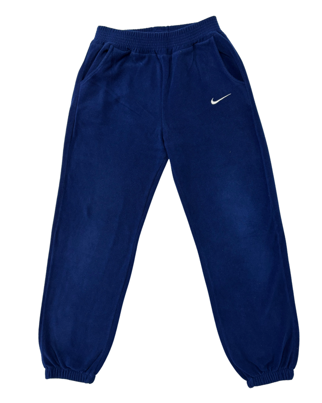 Nike Swoosh Royal Blue Fleece Sweatpants - XS | Waist: 26"